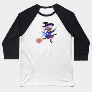 Cute Witch Halloween Bat Baseball T-Shirt